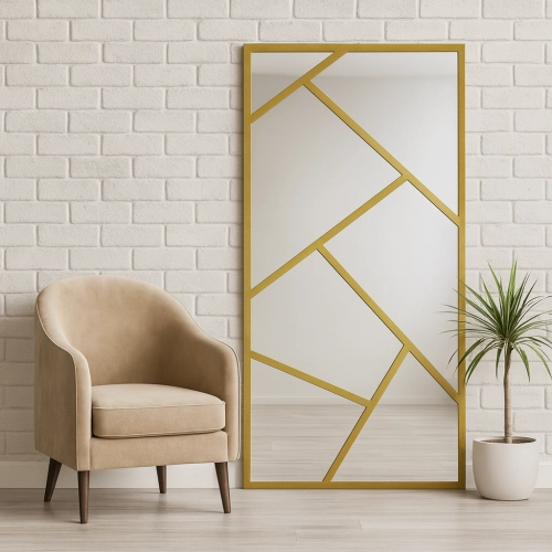 Lustro ze szprosami asymetryczne mdf - WERO - kolor ramy do wyboru